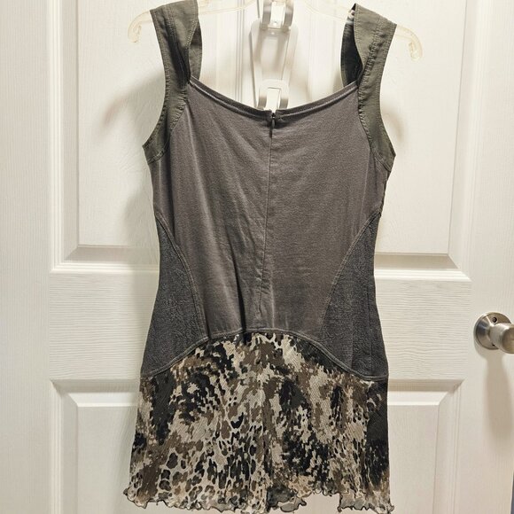 Designer Military Green Camo Tunic Top - Picture 5 of 7